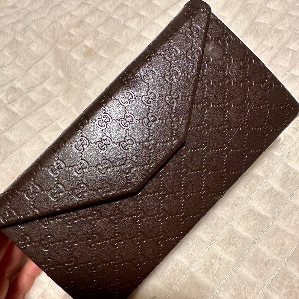 Authentic Brown Gucci Glasses Case